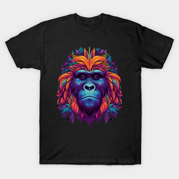 Funky Hippie Gorilla T-Shirt by Obotan Mmienu